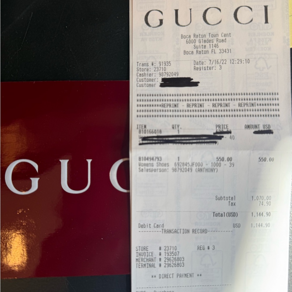 Authentic Gucci slides sz 39 - Picture 6 of 7